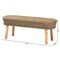 Bali & Pari Denver Modern Bohemian Natural Seagrass and Acacia Wood Accent Bench 243-13533-ZORO - alternate 5